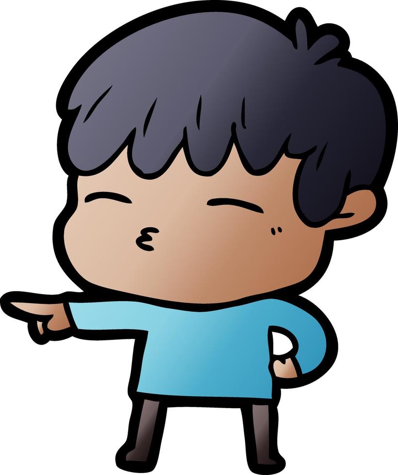 niño curioso de dibujos animados vector