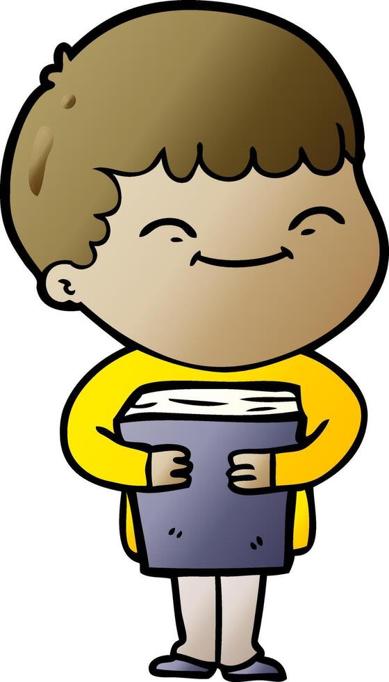 cartoon happy boy vector