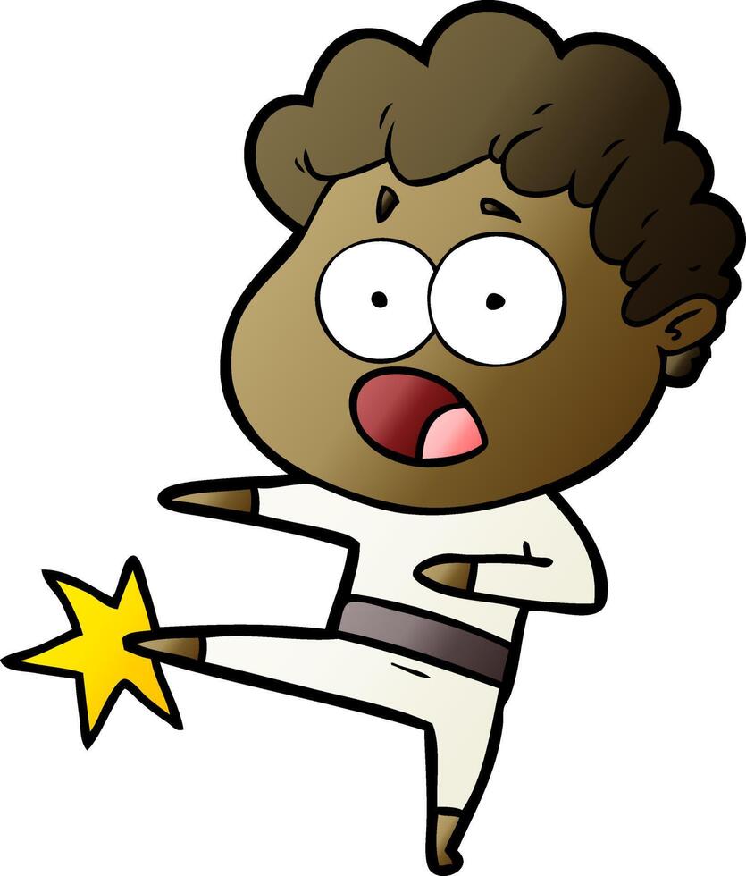 cartoon man gasping in surprise vector