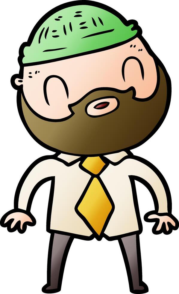 cartoon bearded man vector