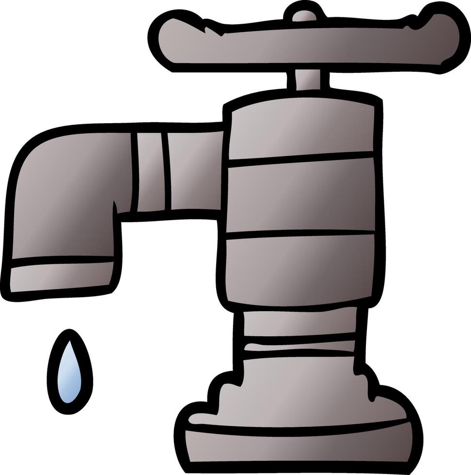 cartoon dripping faucet vector