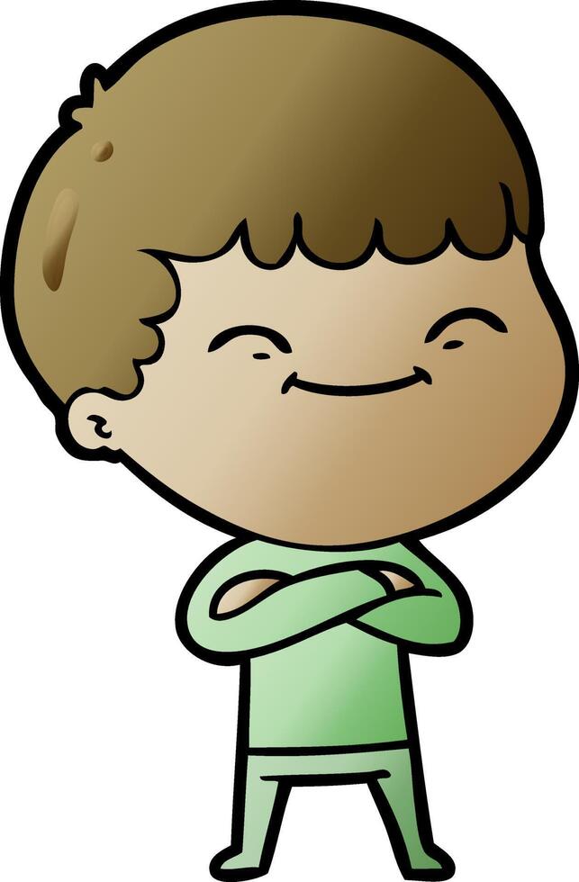 niño feliz de dibujos animados vector