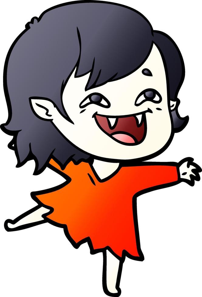 cartoon laughing vampire girl 12545625 Vector Art at Vecteezy