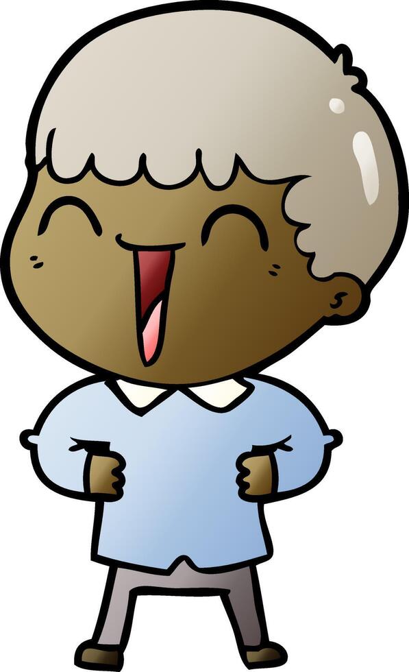 cartoon happy man vector