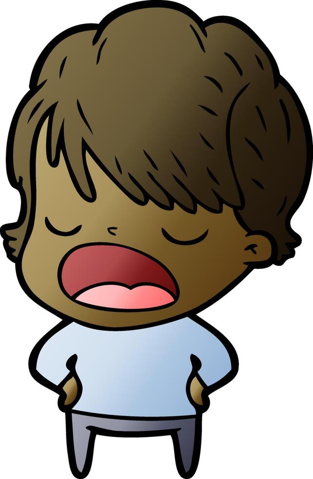 cartoon woman talking vector