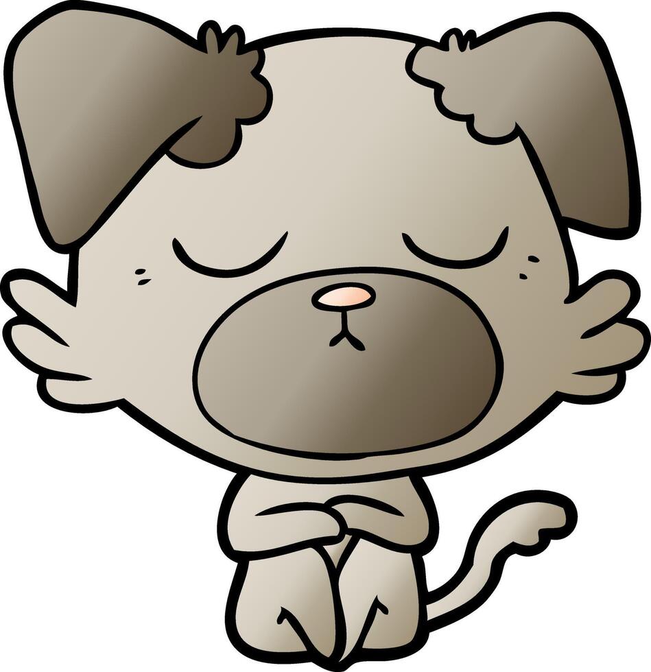 perro de dibujos animados lindo vector