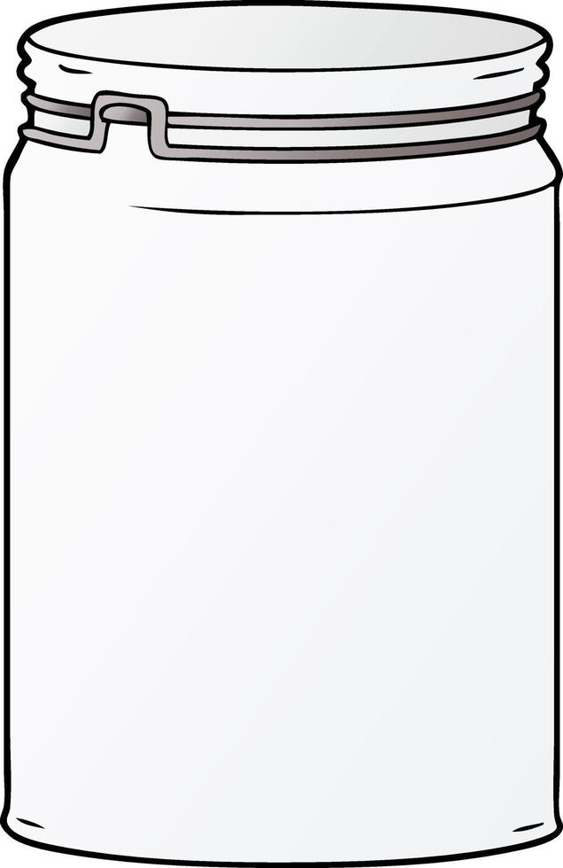 cartoon empty glass jar vector