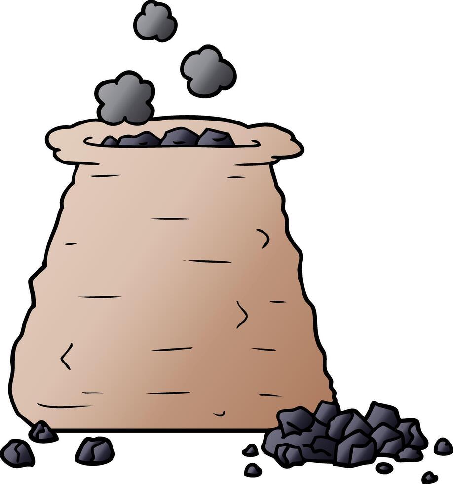 cartoon sack of coal vector