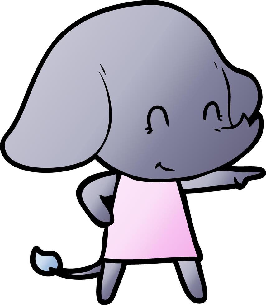 cute cartoon elephant vector