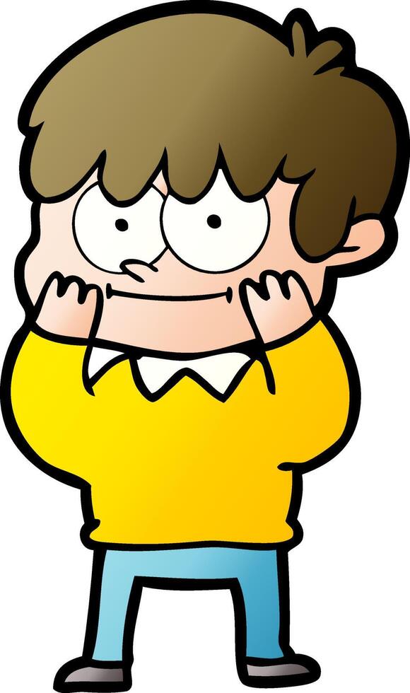 happy cartoon man vector