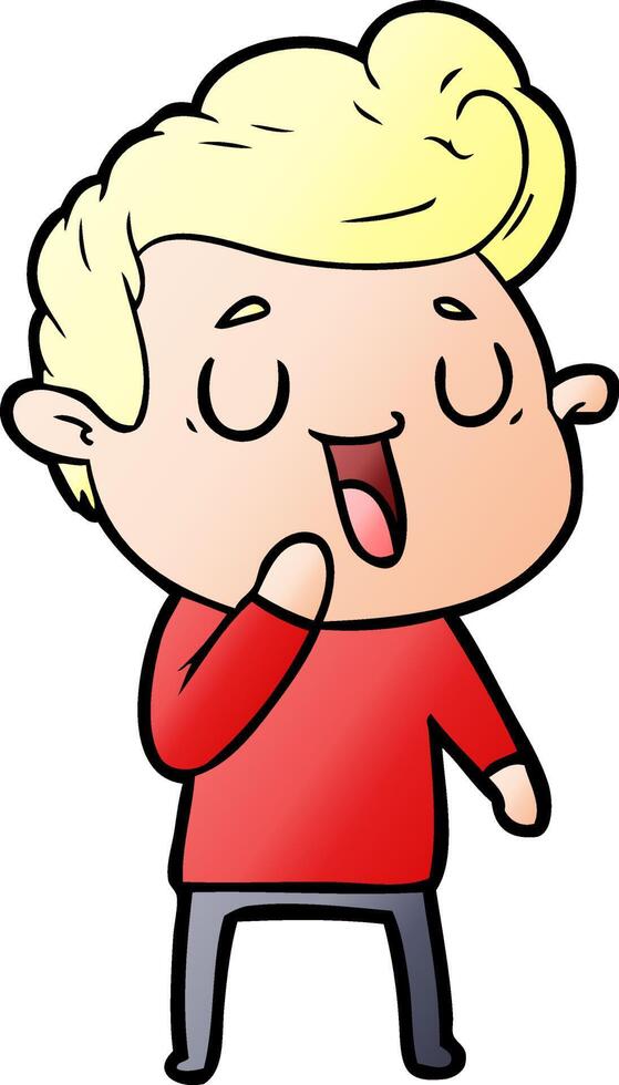 happy cartoon man vector