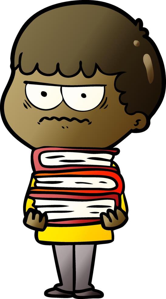 cartoon annoyed man vector