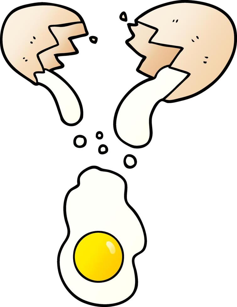 fresh cracked egg vector