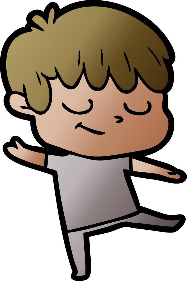 cartoon happy boy vector