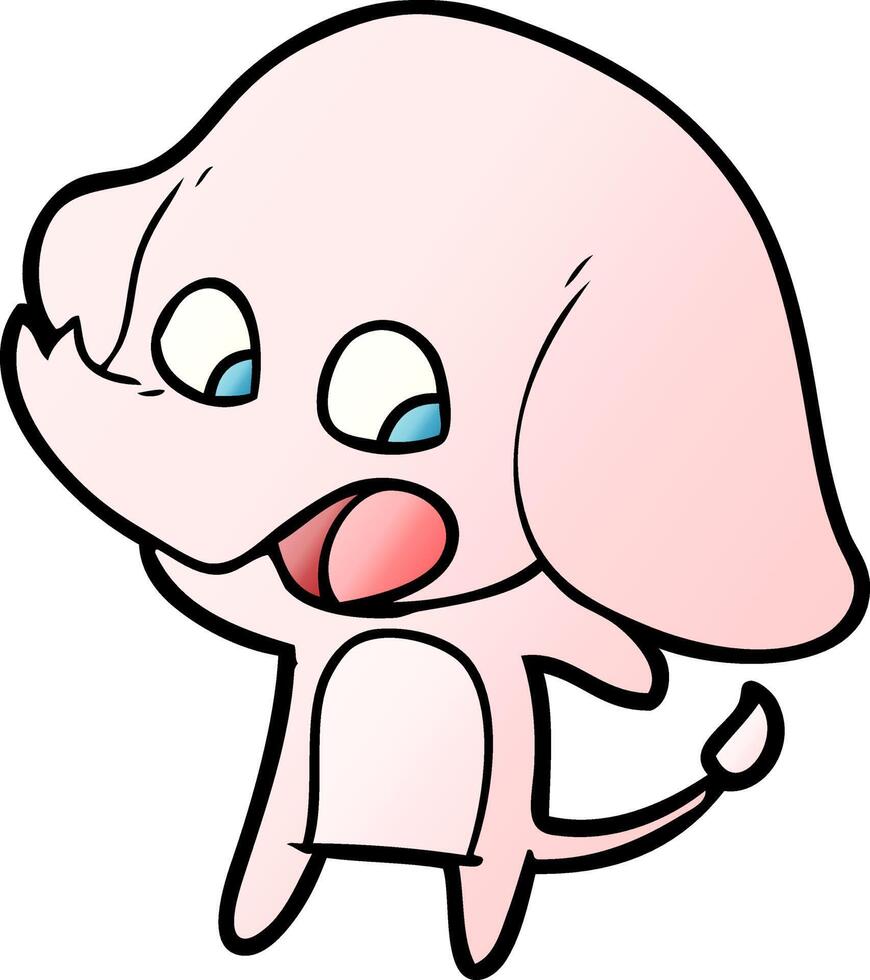 cute cartoon elephant vector