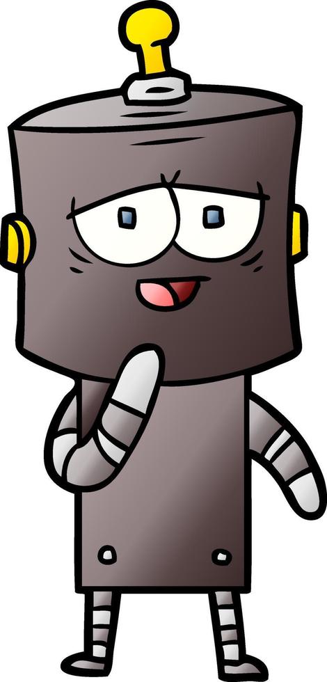 Vector cartoon robot