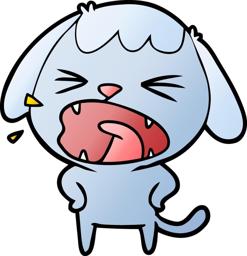 cute cartoon dog barking vector