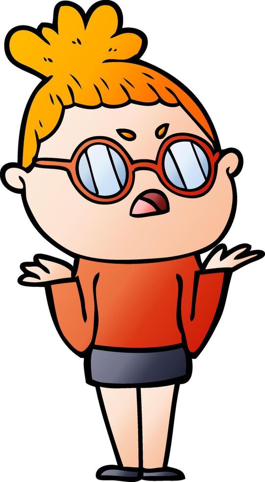 cartoon annoyed woman vector