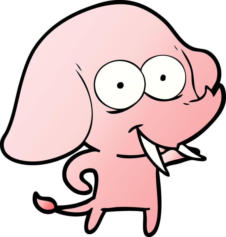 happy cartoon elephant vector