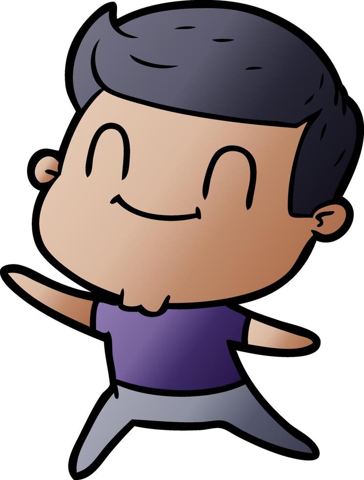 hombre amable de dibujos animados vector