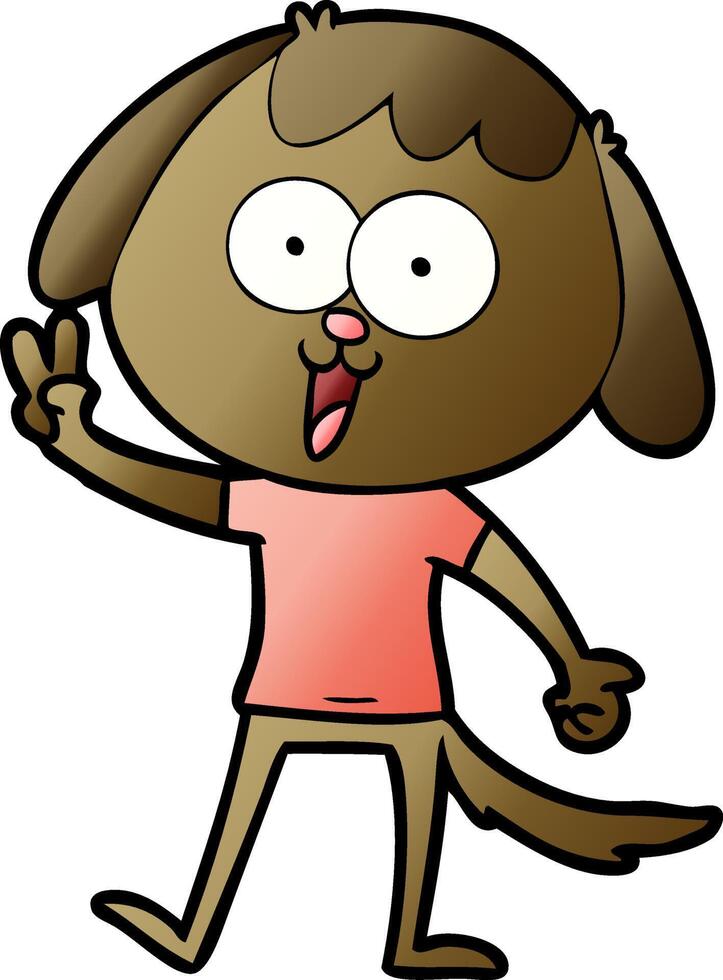 perro de dibujos animados lindo vector