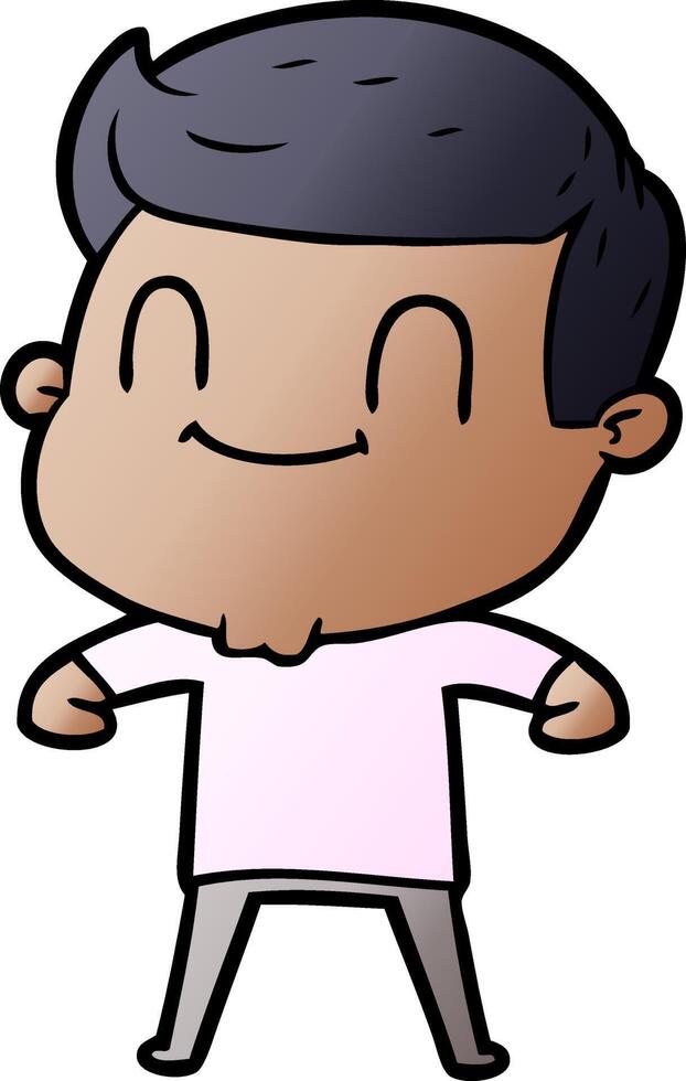 cartoon friendly man vector