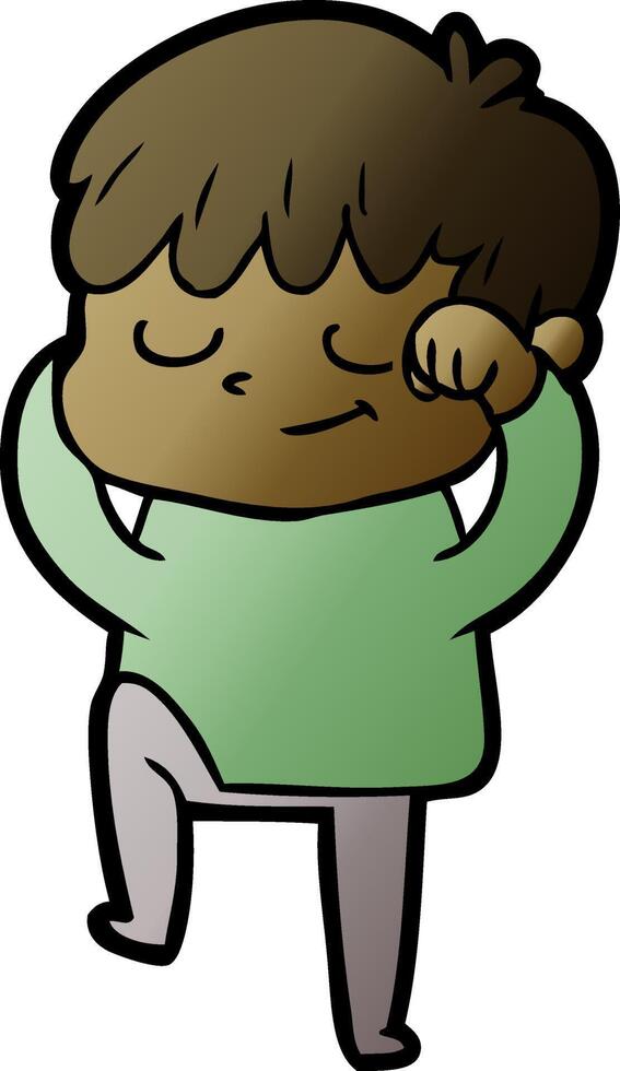 cartoon happy boy vector