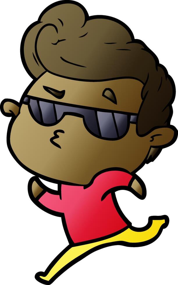 cartoon cool guy vector