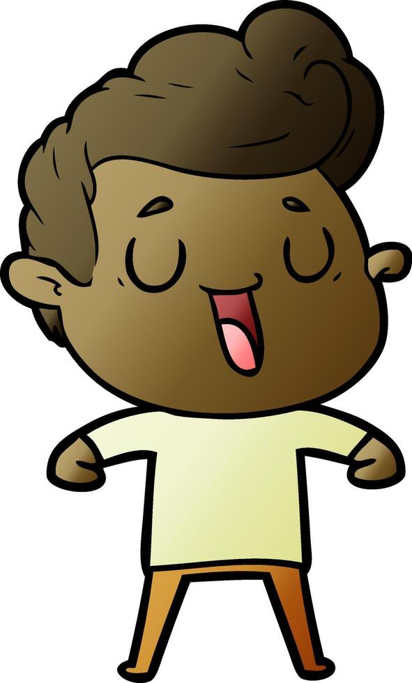 happy cartoon man vector
