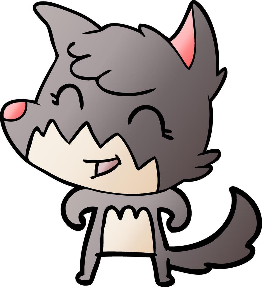 happy cartoon fox vector