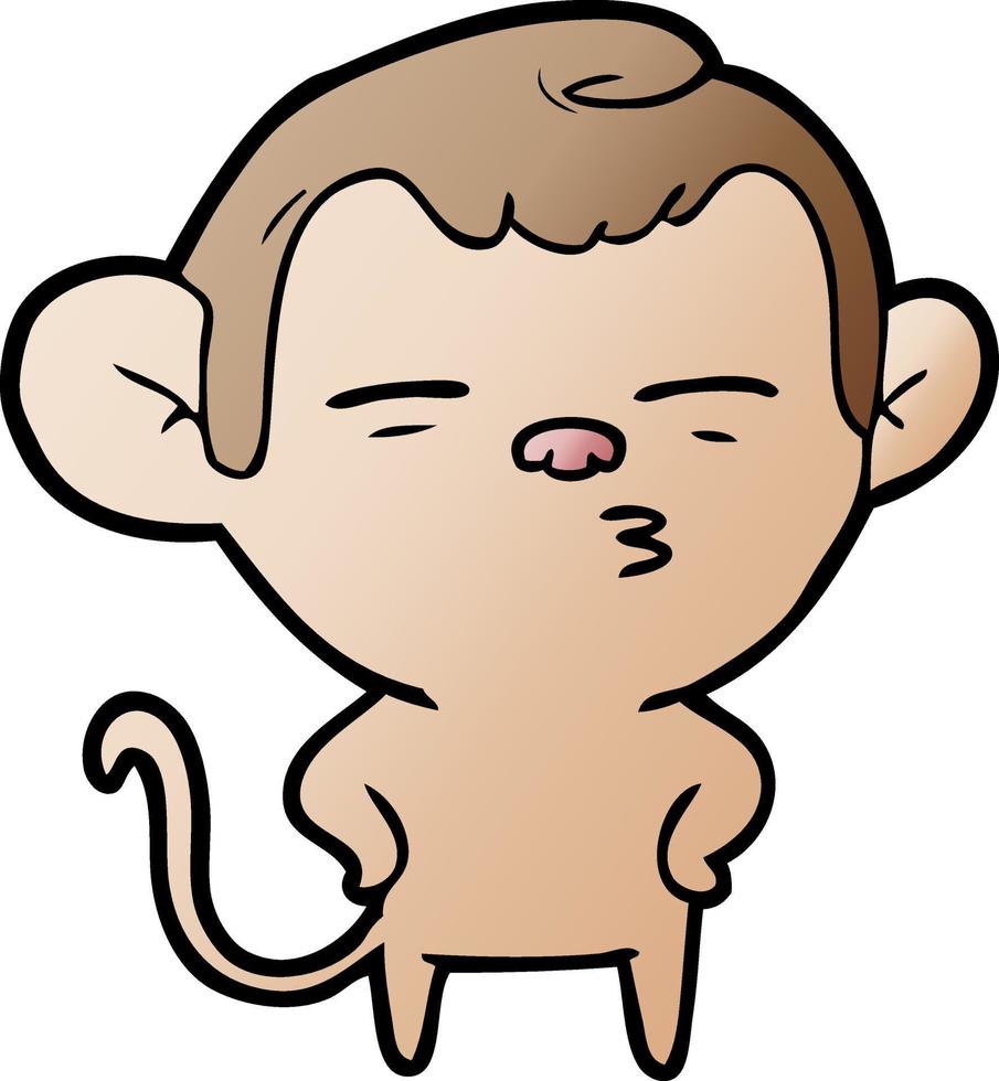 cartoon suspicious monkey 12547062 Vector Art at Vecteezy