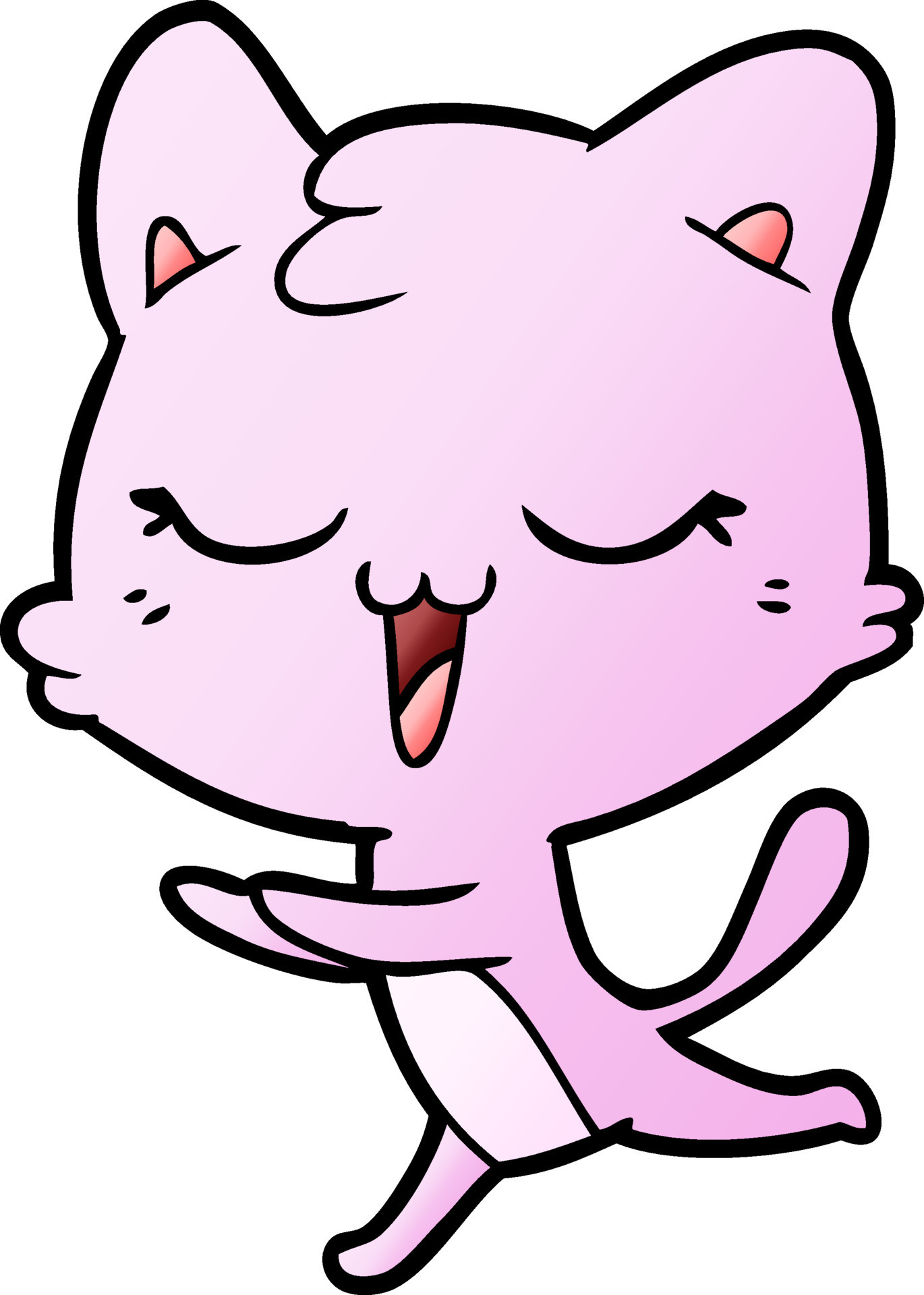 Happy Cartoon Cat 12547122 Vector Art At Vecteezy Happy Cartoon Cat 12547122 Vector Art At Vecteezy