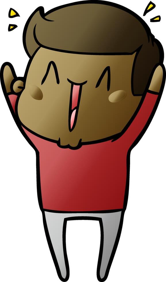 cartoon happy man vector