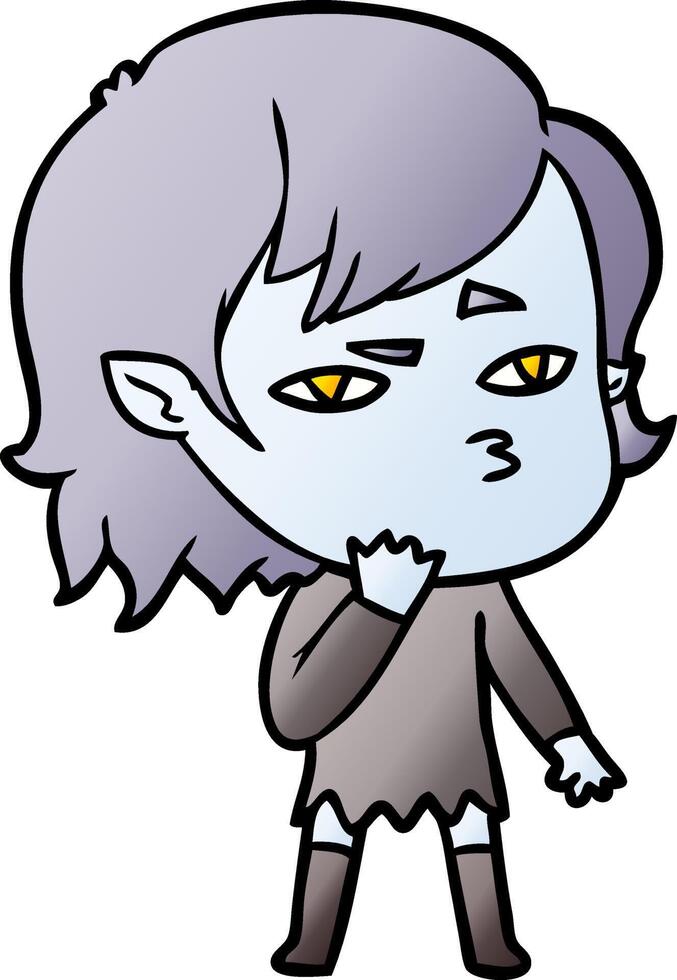 cartoon vampire girl vector