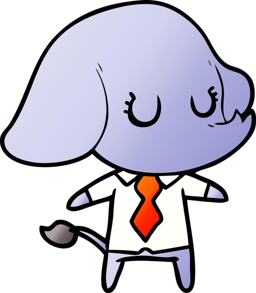 cute cartoon elephant vector