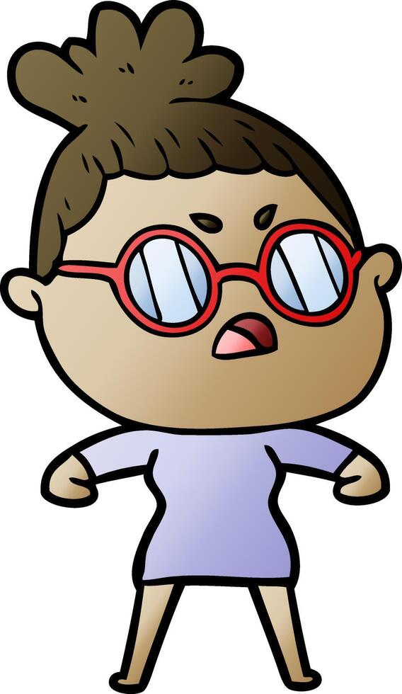 cartoon annoyed woman vector