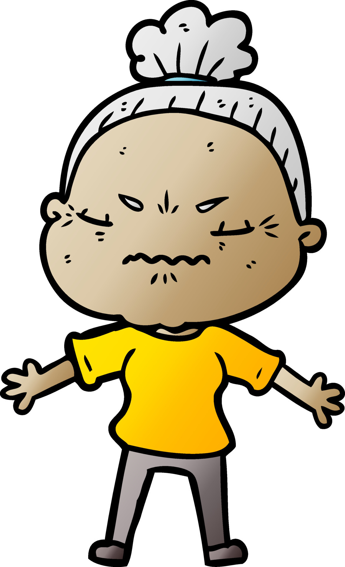 cartoon annoyed old lady 12547300 Vector Art at Vecteezy cartoon annoyed old lady 12547300 Vector Art at Vecteezy