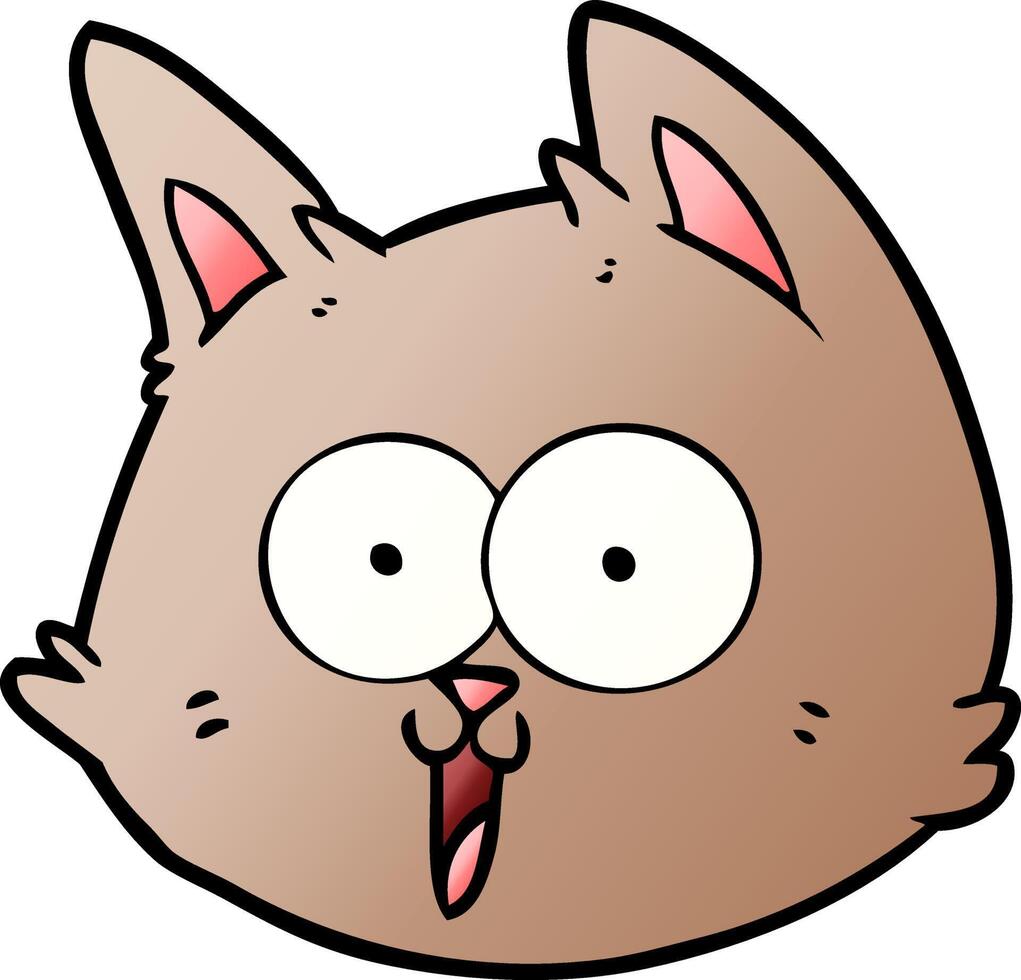 cartoon cat face vector