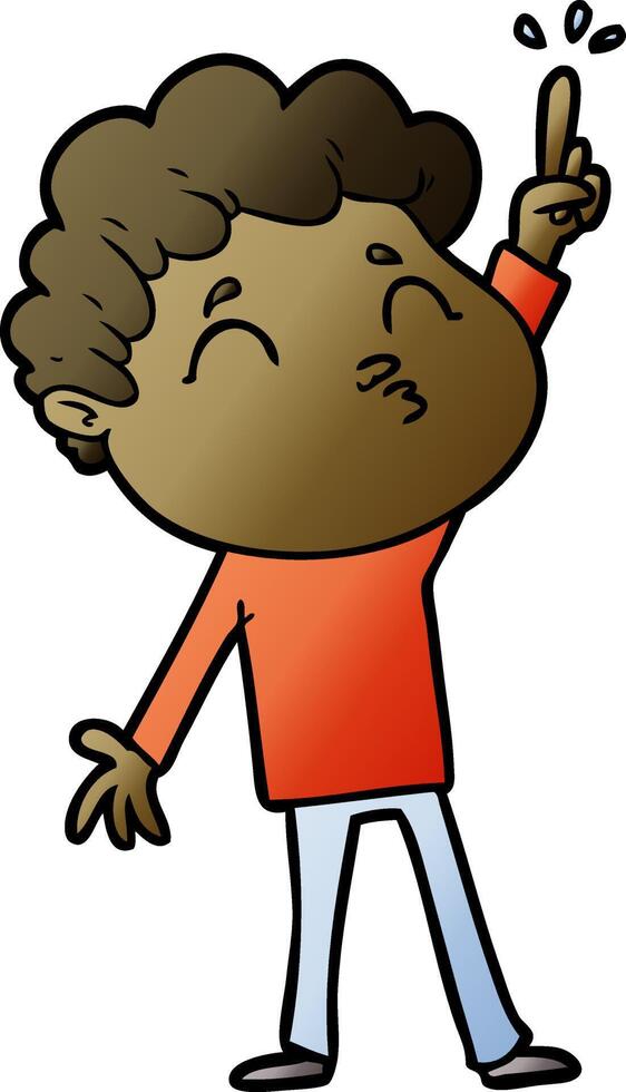 cartoon man pouting vector