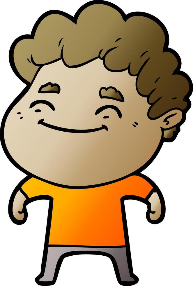 cartoon friendly man vector