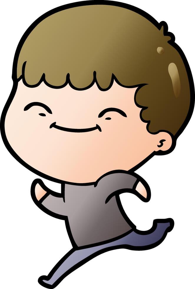 niño feliz de dibujos animados vector