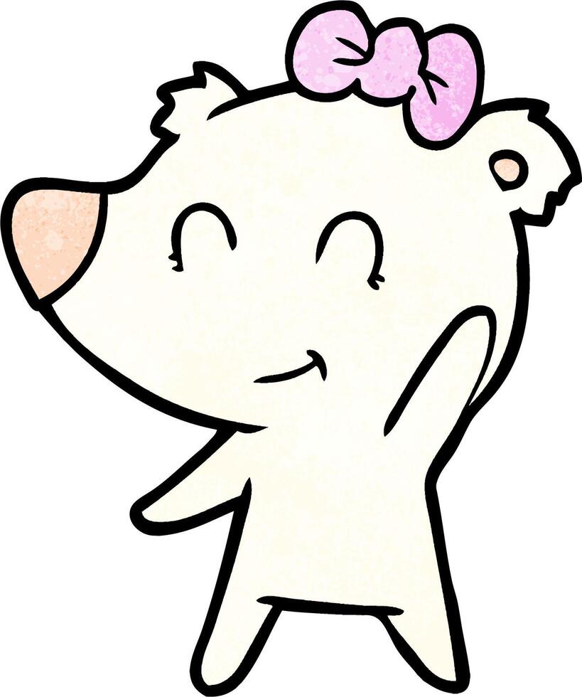 female polar bear cartoon vector