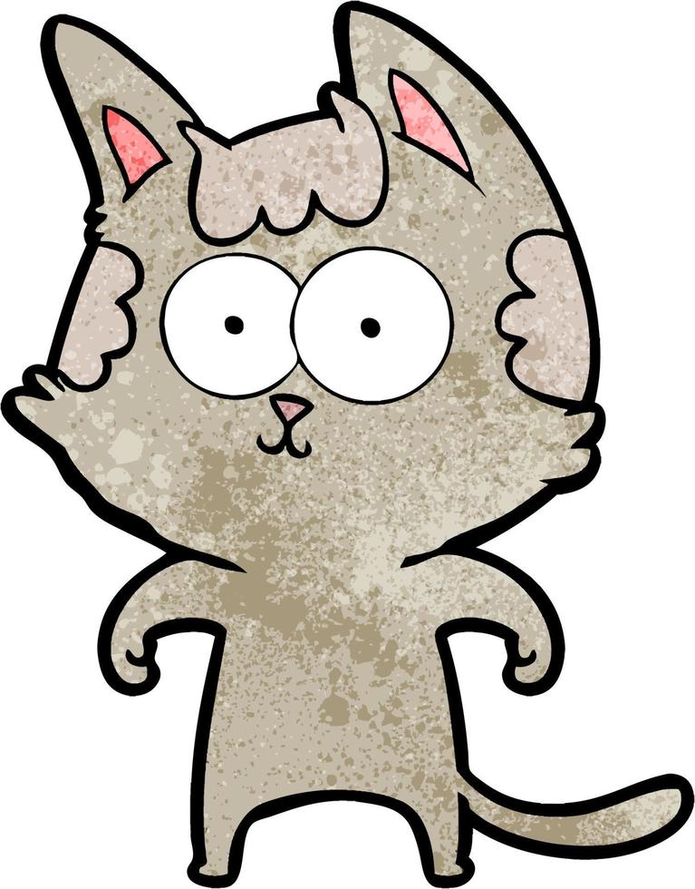 gato feliz de dibujos animados vector