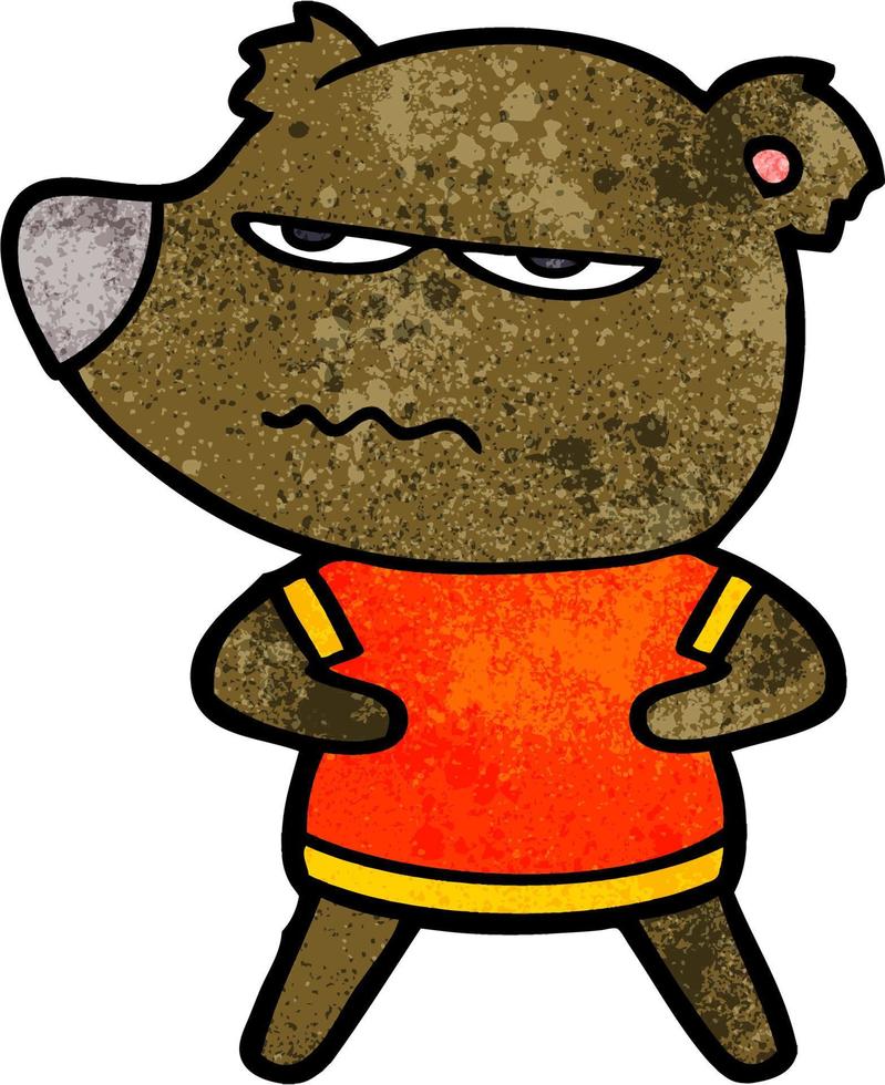 annoyed bear cartoon vector