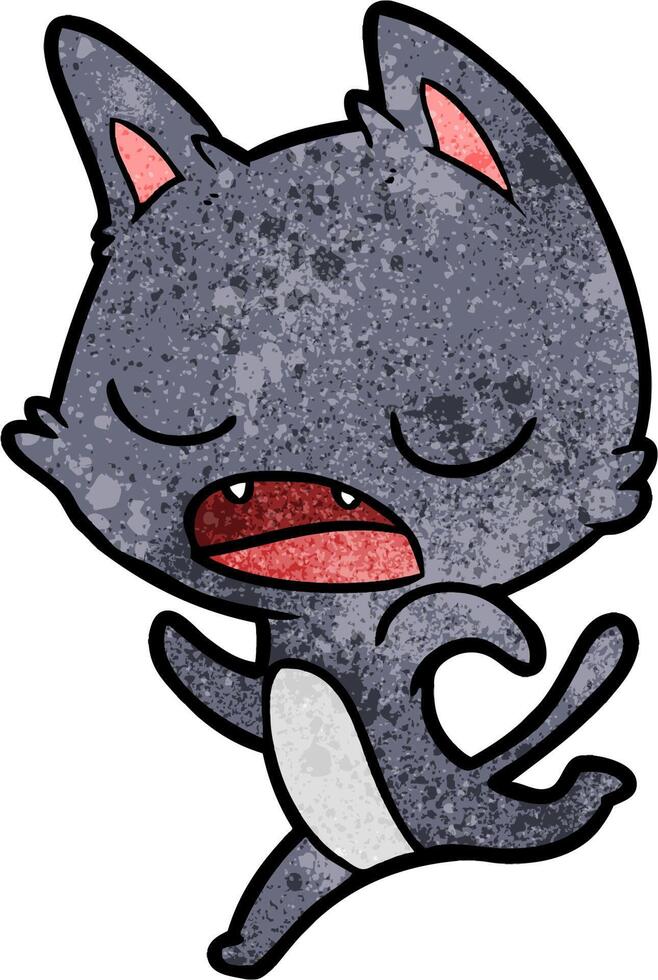 talking cat cartoon vector