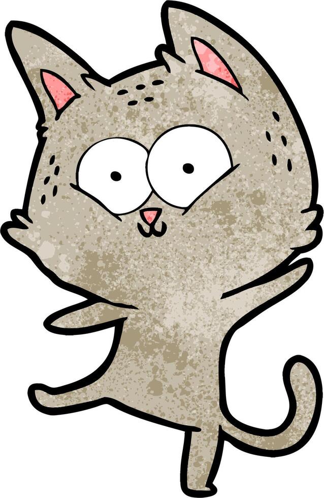 cartoon cat dancing vector