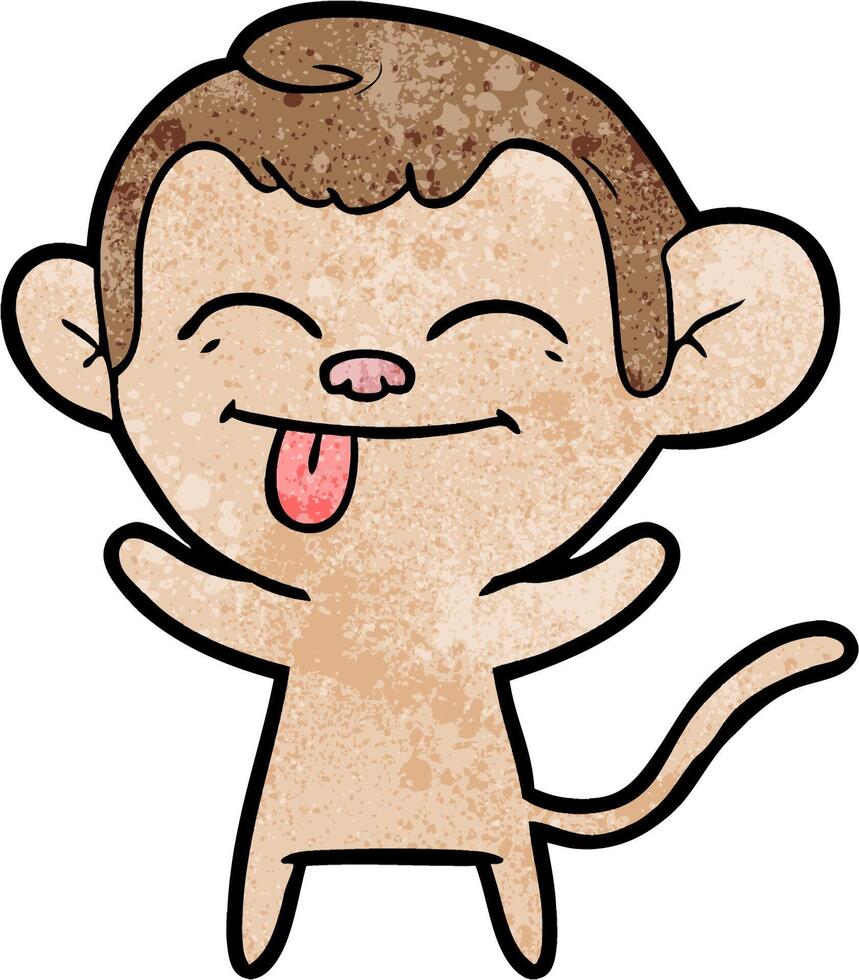 funny cartoon monkey vector