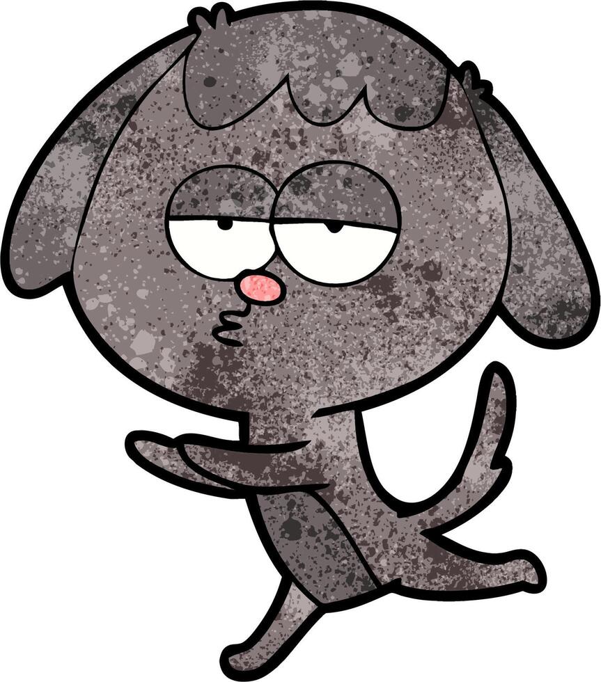 perro aburrido de dibujos animados corriendo vector