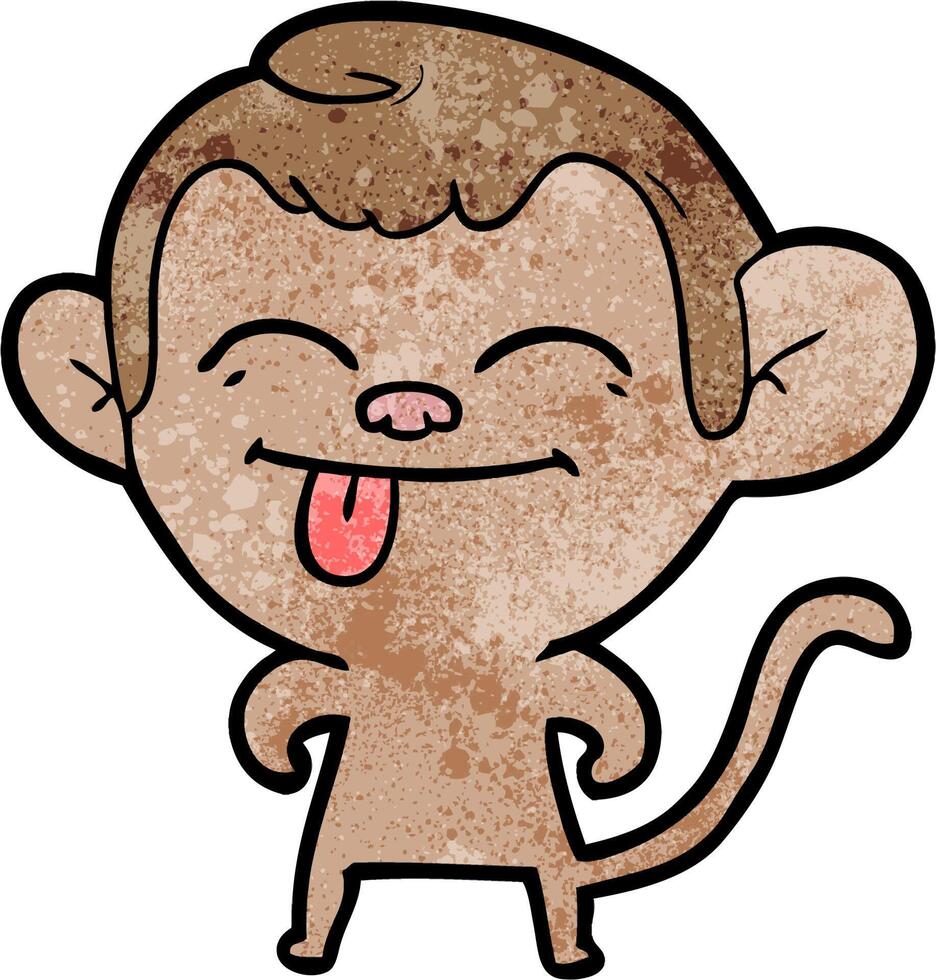 funny cartoon monkey vector