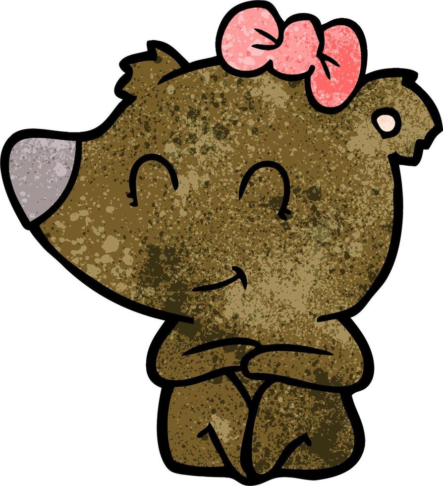 female bear cartoon vector